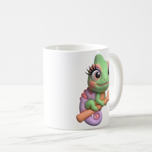 Mug Chameleon on a Coral Branch (Devant droit)