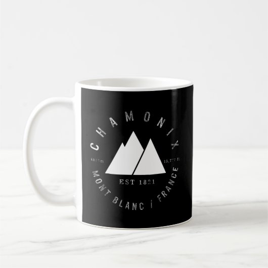 Mug Chamonix Valley Mont Blanc France Ski Snowboard (Gauche)