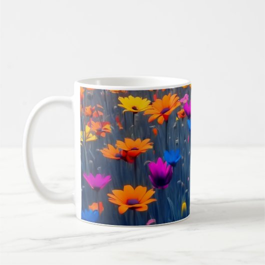 Mug Champ Coloré De Fleurs (Gauche)