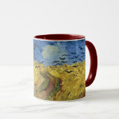 Mug Champ de blé avec corbeaux de Vincent van Gogh (18 (Devant droit)