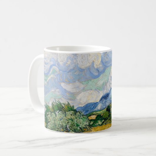 Mug Champ de blé avec cyprès (Devant gauche)