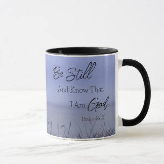 Mug Champ de blé bleu des Écritures simples modernes