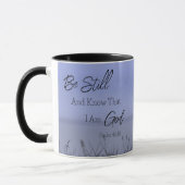 Mug Champ de blé bleu des Écritures simples modernes (Gauche)