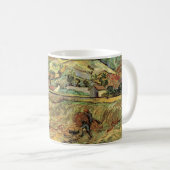 Mug Champ de blé clos avec paysan de Vincent van Gogh (Devant droit)