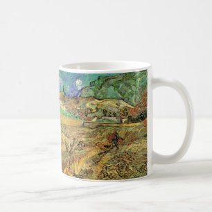 Mug Champ de blé clos avec paysan par Vincent van Gogh