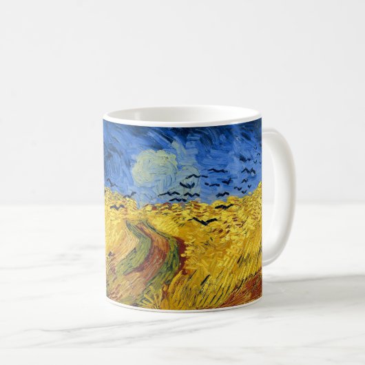 Mug Champ de blé de Van Gogh avec Corbeaux Post-Impres (Devant droit)