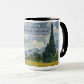 Mug Champ de blé de Vincent van Gogh avec Cyprès : (Devant droit)