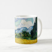 Mug Champ de blé Van Gogh avec Cyprès. Impressionnisme (Devant droit)