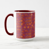 Mug Champ de bonbons, motif floral abstrait, orange ro (Gauche)