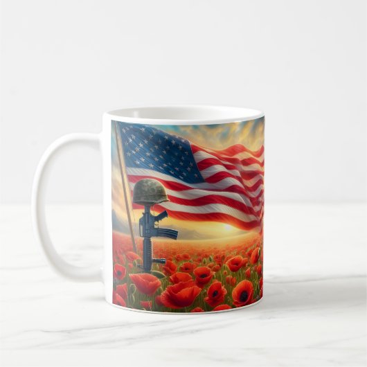 Mug Champ de coquelicots commémoratif (Gauche)
