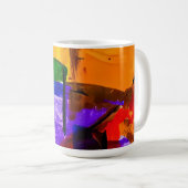 Mug Champ de couleur de la ville néon (Devant droit)