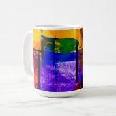 Mug Champ de couleur de la ville néon (Devant gauche)