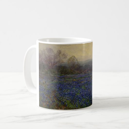 Mug Champ de fleurs de bleuets (paysage rural) (Devant gauche)