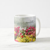 Mug Champ de fleurs de Dahlia (Devant droit)