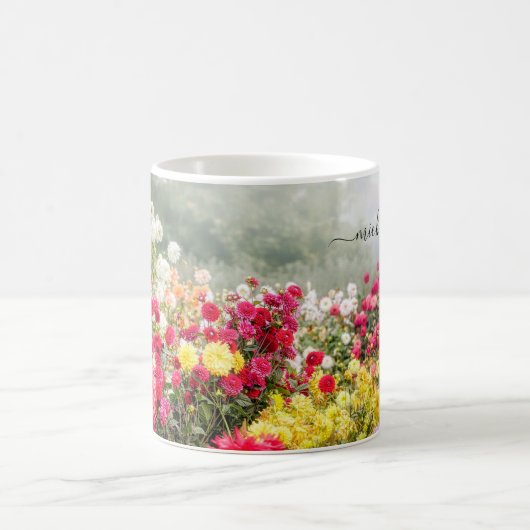Mug Champ de fleurs de Dahlia (Centre)