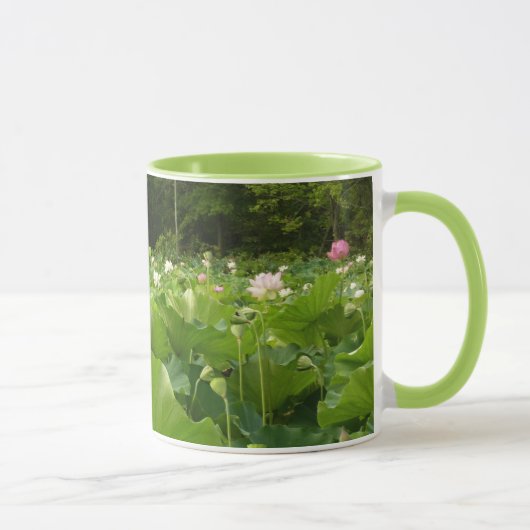 Mug Champ de fleurs de Lotus Jardin d'été (Droite)