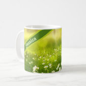 Mug Champ de fleurs d'été personnalisé (Devant gauche)