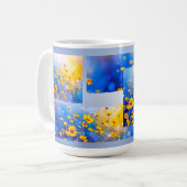 Mug Champ de fleurs moderne (Devant gauche)