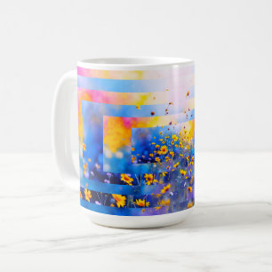 Mug Champ de fleurs moderne