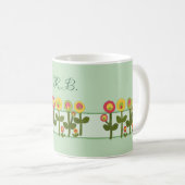 Mug Champ de fleurs stylisé personnalisé (Devant droit)