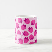 Mug champ de fraise rose été nature fruit initial (Centre)