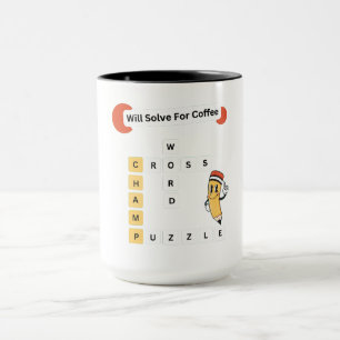 Mug Champ de jeu de mots croisés : Sera Résolu Pour Ca