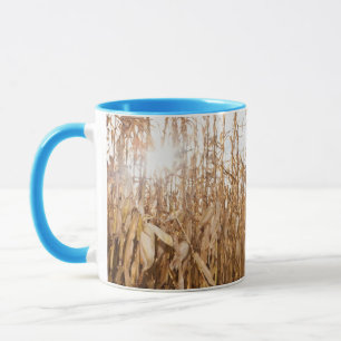 Mug Champ de maïs en partie moissonné
