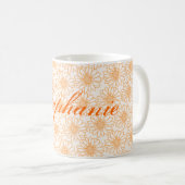 Mug Champ de marguerites Mug, Fleurs orange (Devant droit)