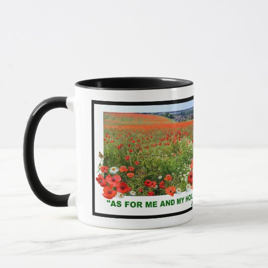 Mug Champ de pavot avec versets bibliques (Gauche)