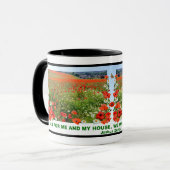 Mug Champ de pavot avec versets bibliques (Devant gauche)