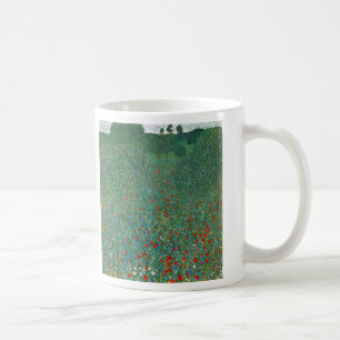 Mug Champ de pavots par Gustav Klimt, Art Nouveau vint