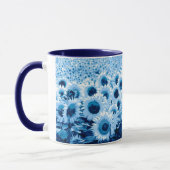 Mug Champ de tournesols - nuances de bleu (Gauche)