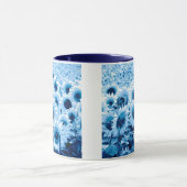 Mug Champ de tournesols - nuances de bleu (Centre)