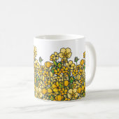 Mug Champ des fleurs jaunes de renoncule (Devant droit)