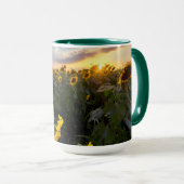 Mug Champ des tournesols de floraison (Devant droit)