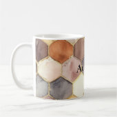 Mug Champagne Blush au peigne de miel de Glam Abstrait (Gauche)