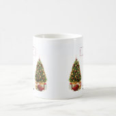 Mug Champagne Cockapoo Drôle chien de Noël avec arbre (Centre)