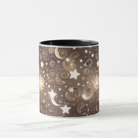 Mug - Champagne Gold Celestial Moon (Centre)
