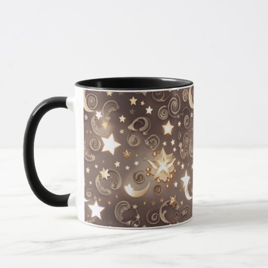 Mug - Champagne Gold Celestial Moon (Gauche)