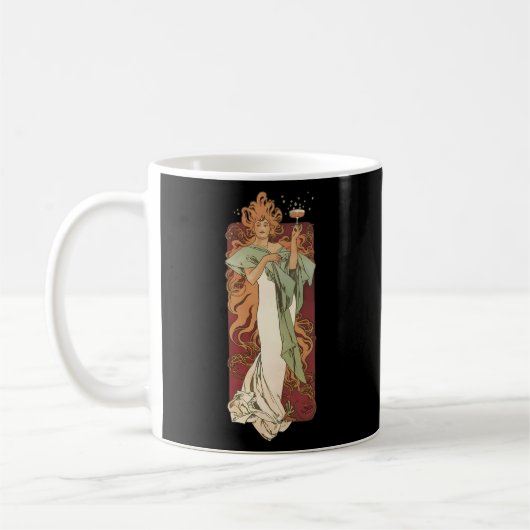 Mug Champagne Nouveau Par Alphonse Mucha (Gauche)
