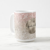 Mug Champagne Or rose blanc brillant Parties scintilla (Devant gauche)