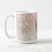 Mug Champagne Or rose blanc brillant Parties scintilla (Gauche)
