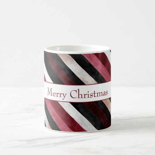 Mug Champagne Rose Bourgogne Noir Rayures (Centre)