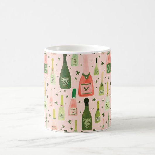 Mug Champagne rose et Motif des étoiles (Centre)