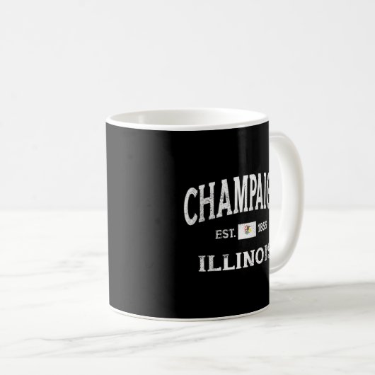 Mug Champaign Illinois Il State Throwback Athletic (Devant droit)