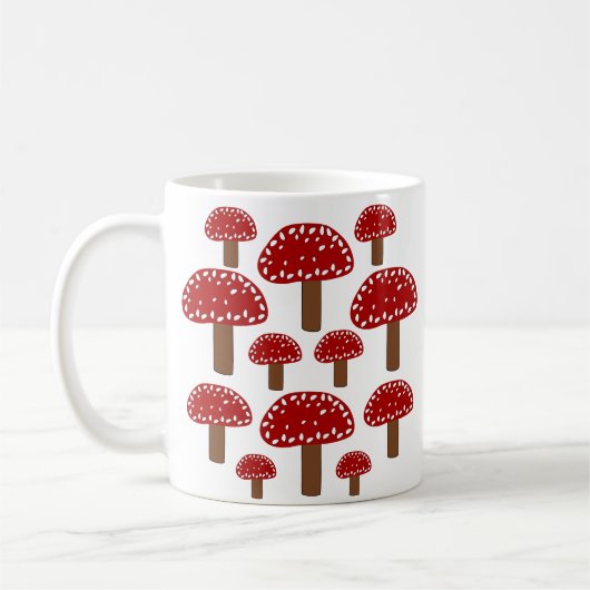 Mug Champignon de la forêt de Toadstool Rouge (Gauche)