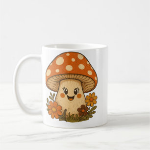 Mug Champignon Rétro Souriant Groovy