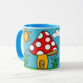 Mug champignon rouge mignon (Devant gauche)