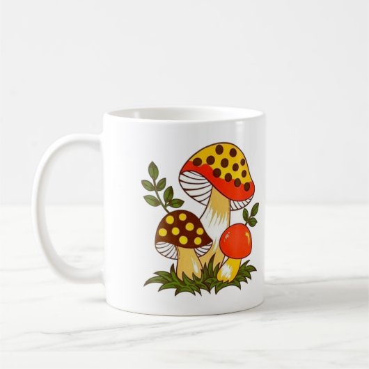 Mug Champignon vintage des années 1970 (Gauche)