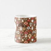 Mug Champignons adorables avec monogramme de style cot (Centre)